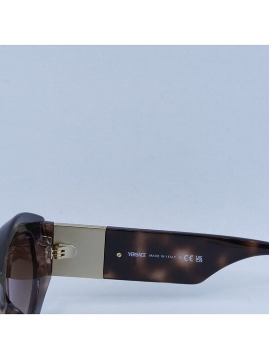Versace VE4466U 54613B Sunglasses Havana Geometric Frame, Brown Gradient Lenses main image 4